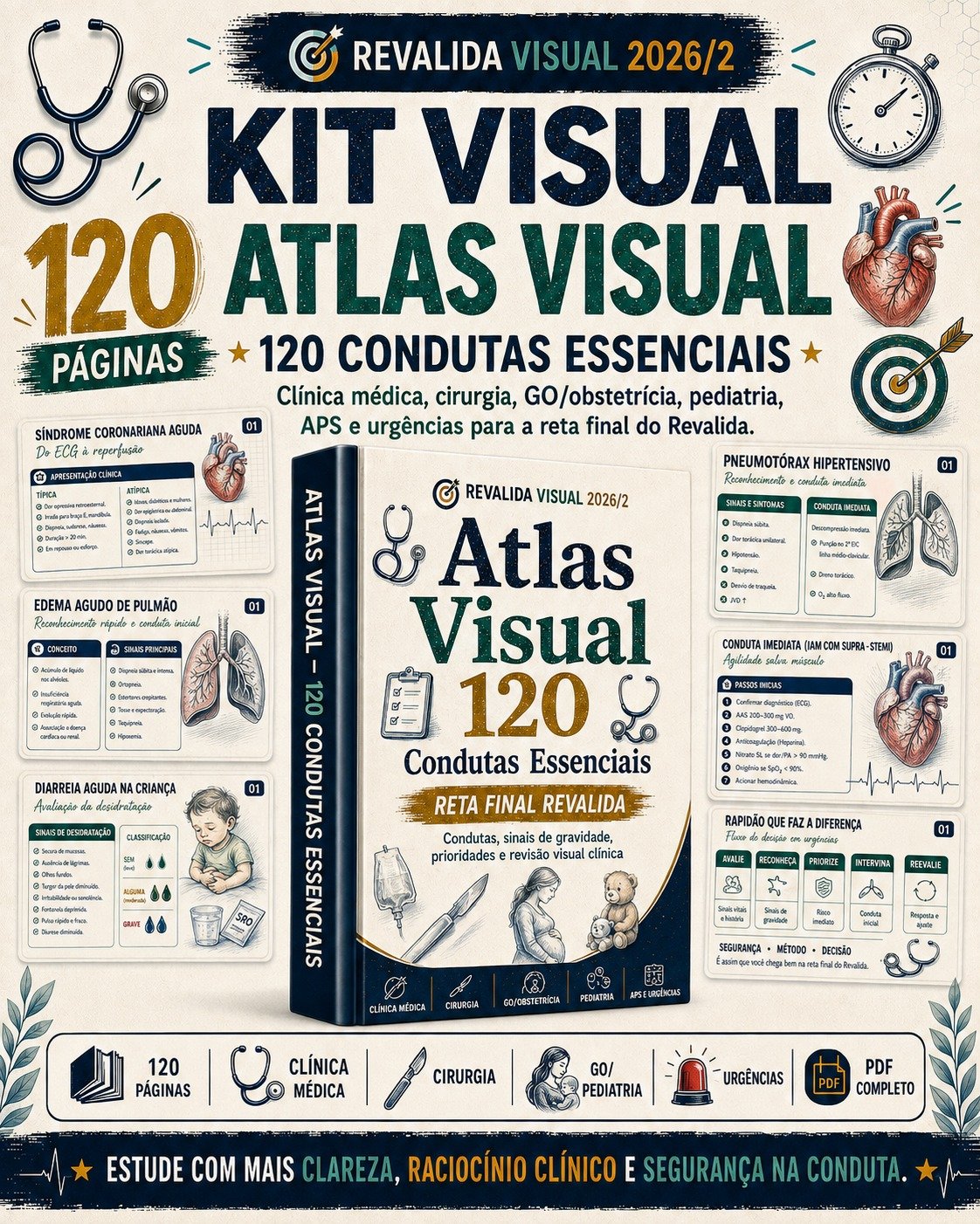 Capa do Atlas Visual 120 Condutas Essenciais