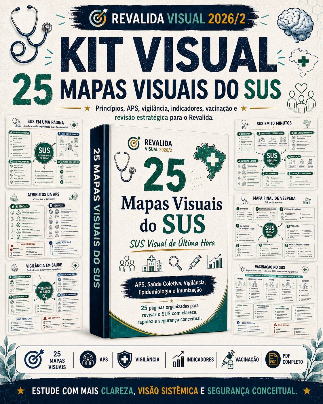 Capa dos 25 Mapas Visuais do SUS